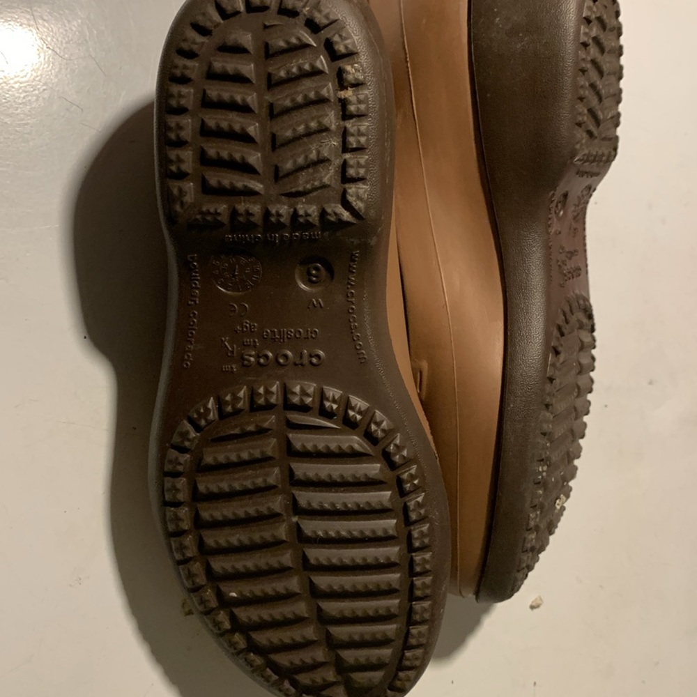 Crocs Womens US Size 6 Alice Brown Round Toe Slip On Flat Mary Jane Shoes - Picture 4 of 8